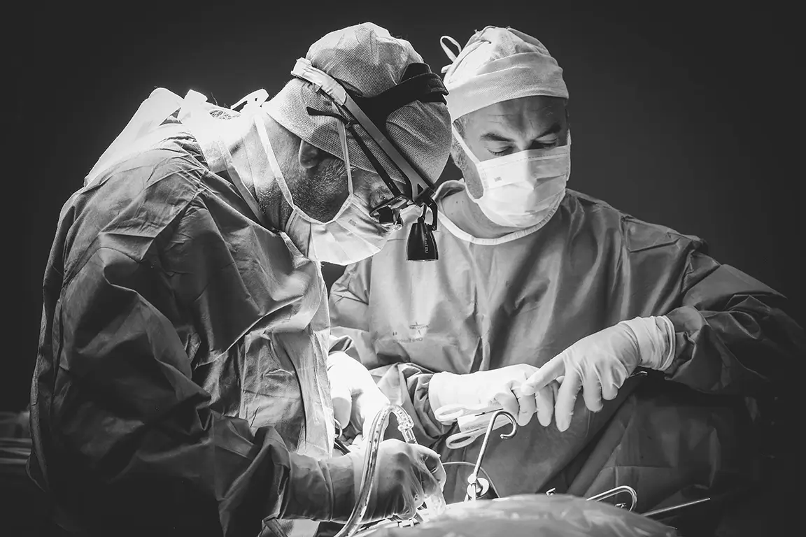 Surgeons performing a Prodisc-L procedure